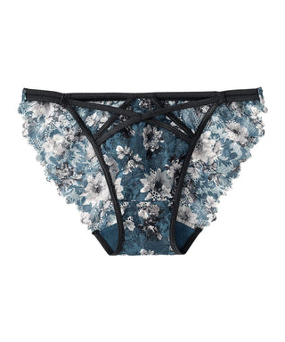 Monotone Flower Lace Bikini Panty