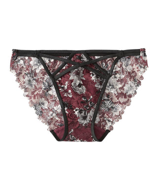 Monotone Flower Lace Bikini Panty