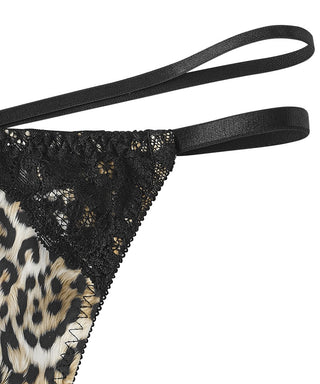 Seluar dalam Thong Lace Leopard