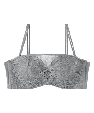 无肩带 超盛内衣 CHOMORI BRA(R) Demi胸罩和方形花边