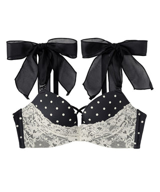 Ribbon Dot Polka Tanpa Wayar Maximum Boost Bra CHOMORI BRA(R)