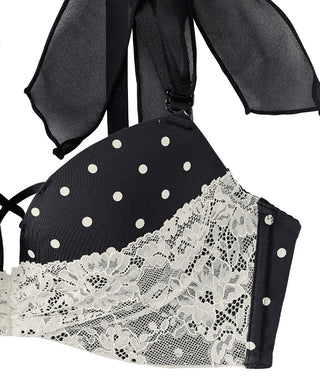 Ribbon Dot Polka Tanpa Wayar Maximum Boost Bra CHOMORI BRA(R)