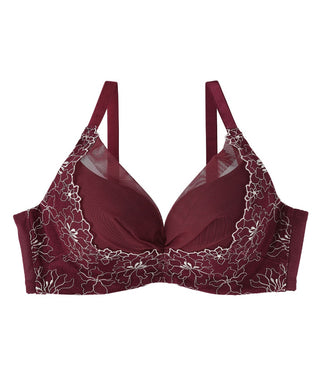 Pelangsingan sampingan renda bunga renda bunga PUSH-UP Bra