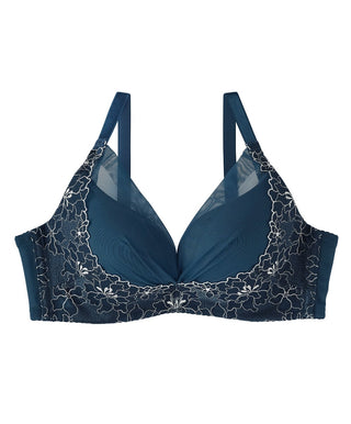 Pelangsingan sampingan renda bunga renda bunga PUSH-UP Bra