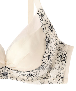 Pelangsingan sampingan renda bunga renda bunga PUSH-UP Bra (Piala FGH)