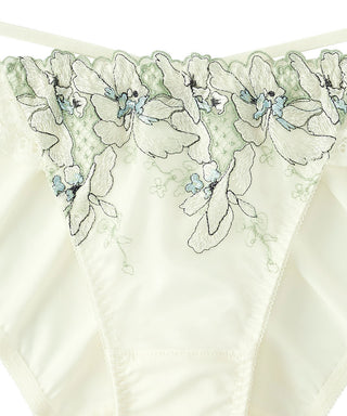 Braguitas de bikini con bordado floral