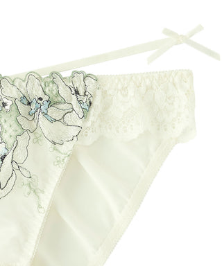 Braguitas de bikini con bordado floral