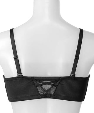 Ribbed 2-Way Cleavage Cover Side Support Bra