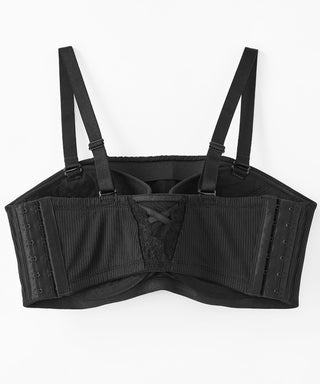 Ribbed 2-Way Cleavage Cover Side Support Bra (FGH Cup)