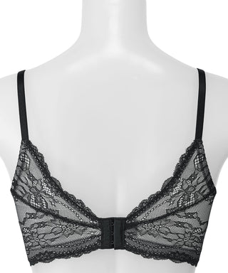 Check Satin Side Support Push-Up Bra