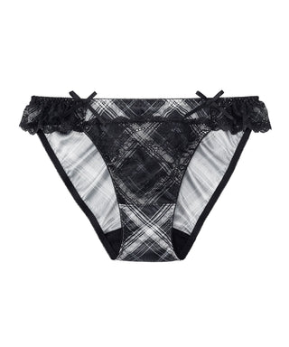 Check Satin Bikini Panty