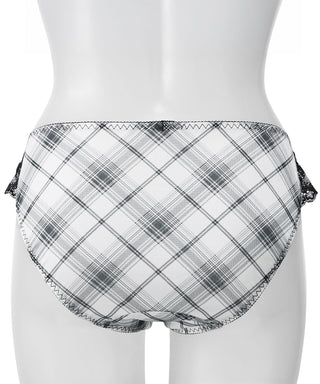 Check Satin Bikini Panty