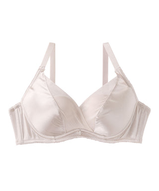 Lustrous Satin Side Slimming Lace Push-Up Bra