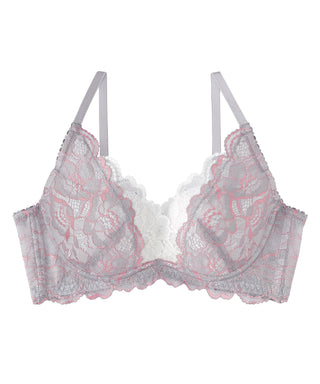 Renda Sokongan Sisi Dwiwarna PUSH-UP Bra