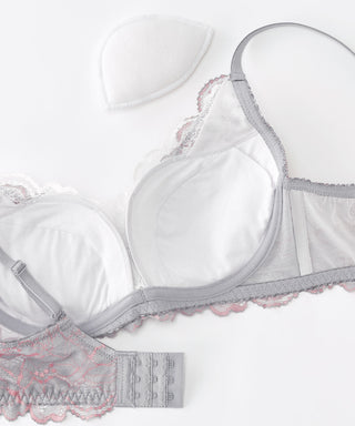 Renda Sokongan Sisi Dwiwarna PUSH-UP Bra