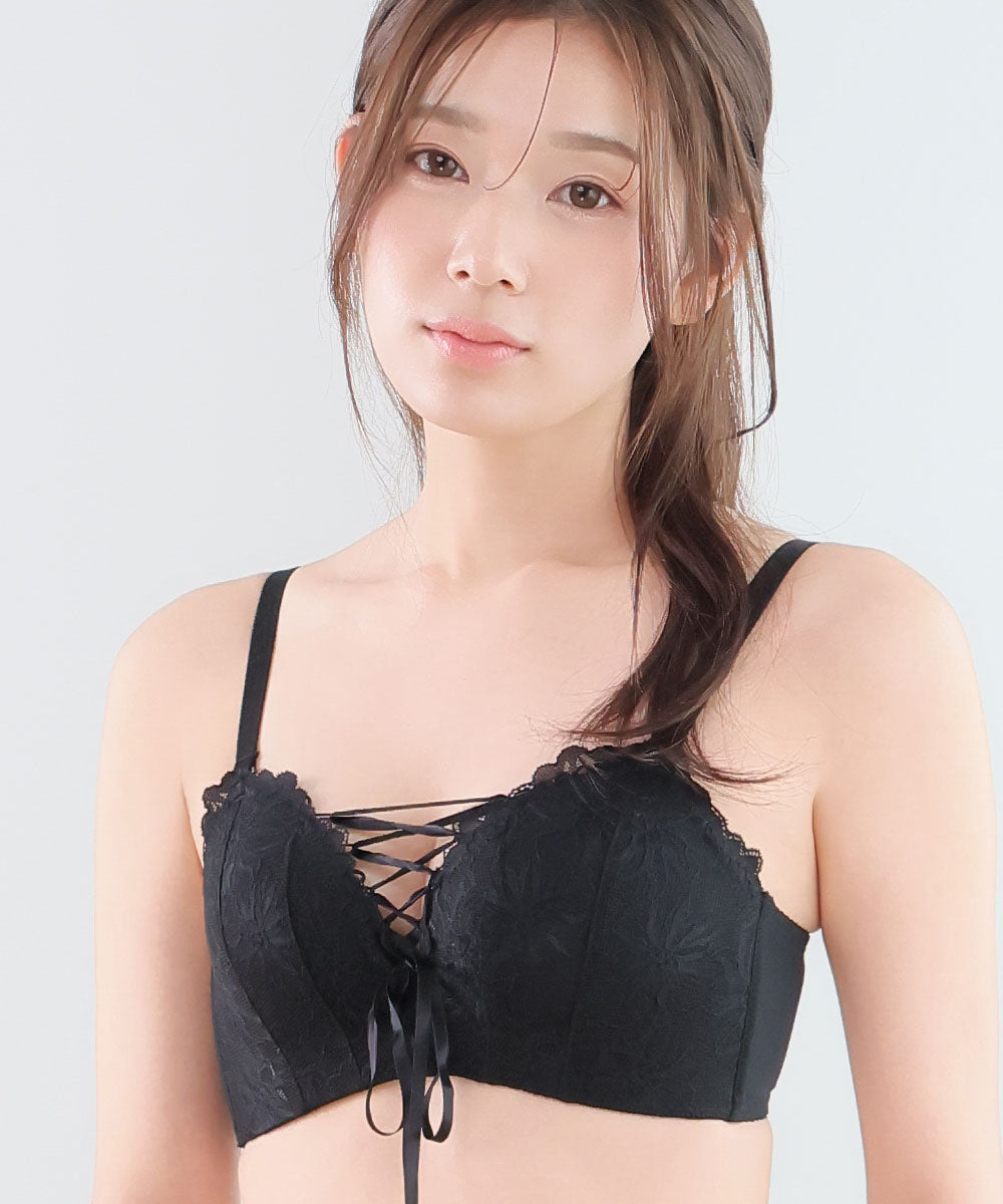 Chomori Soft Lace-Up Wireless Maximum Boost Bra | aimerfeel