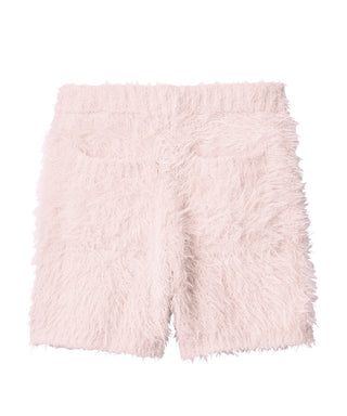 Conjunto de parte superior e inferior de cárdigan de punto peludo con cinta