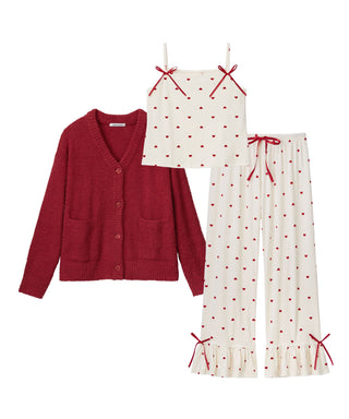 Heart Ribbon Knit 3-Piece Set