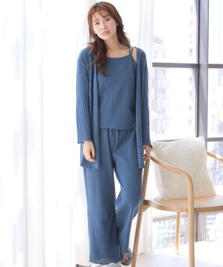 Jacquard-weave Knit Pattern Long Sleeve 3 Piece Set