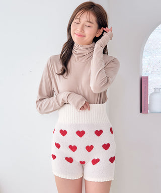 Pantalones de punto de punto corazón calentador de vientre