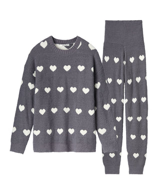 Heart Knit Belly Warmer Set de arriba y abajo