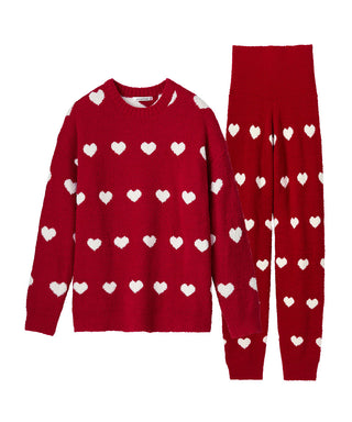 Heart Knit Belly Warmer Set de arriba y abajo