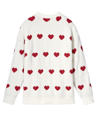 Heart Knit Belly Warmer Top-and-Bottom Set