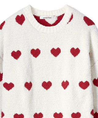 Heart Knit Belly Warmer Top-and-Bottom Set