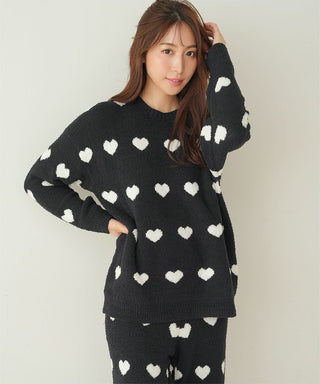 Heart Knit Belly Warmer Top-and-Bottom Set