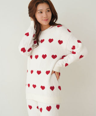 Heart Knit Belly Warmer Top-and-Bottom Set