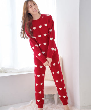 Heart Knit Belly Warmer Set de arriba y abajo
