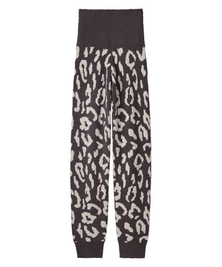 Leopard Knit Belly Hangat dan Bawah Set Bawah