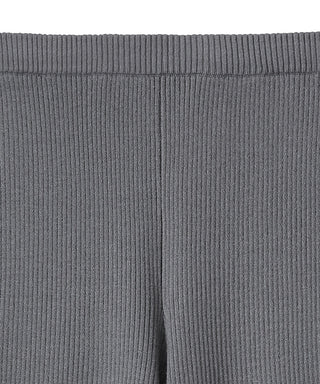 Rib Knit Full-Zip Hoodie Top and Bottom Set