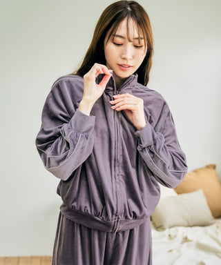 Set de la manga larga e inferior de la manga larga del terciopelo brillante