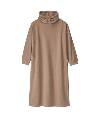 Warm High Neck Fleece Lounge Dress