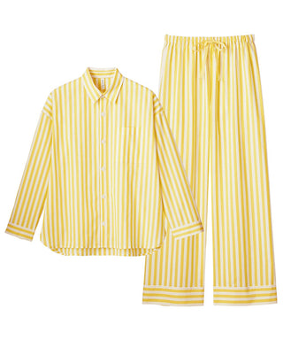 Shirt Pajamas Top and Bottom Set