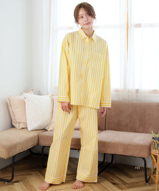 Shirt Pajamas Top and Bottom Set
