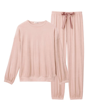 Basic Stretch Soft Fleece Top and Bottom Set
