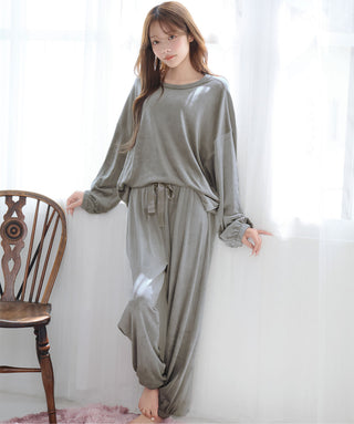 Basic Stretch Soft Fleece Top and Bottom Set