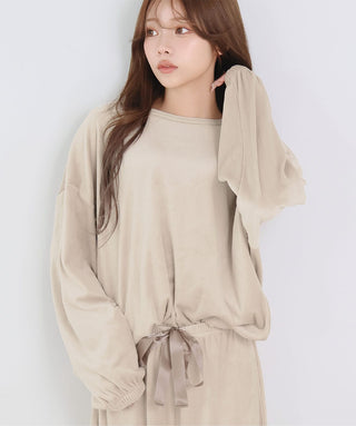 Basic Stretch Soft Fleece Top and Bottom Set