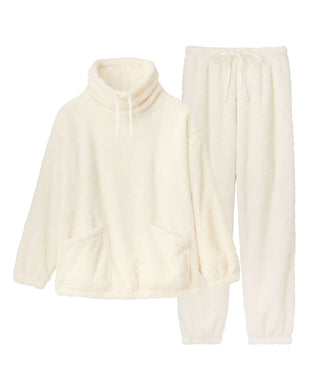 Conjunto de parte superior e inferior de polar que calienta el cuello