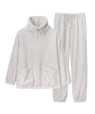 Conjunto de parte superior e inferior de polar que calienta el cuello