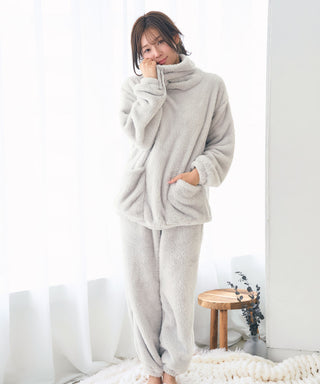 Conjunto de parte superior e inferior de polar que calienta el cuello