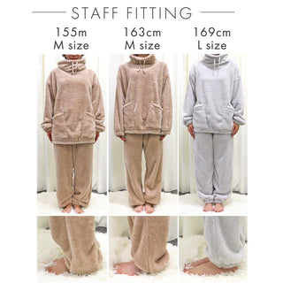 Conjunto de parte superior e inferior de polar que calienta el cuello