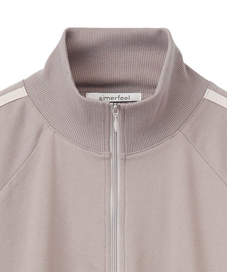 Fleece Half-Zip Side Stripe Stripe Top and Bottom Set