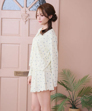 小碎花长袖三件套