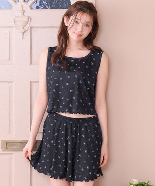 Conjunto de 3 piezas de manga larga con estampado floral pequeño