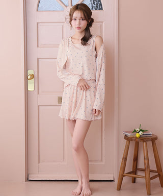 小碎花长袖三件套