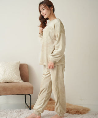 Fleece Long Sleeves Top and Bottom Set with Belly Band