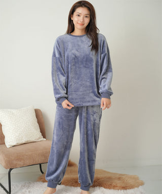 Fleece Long Sleeves Top and Bottom Set with Belly Band